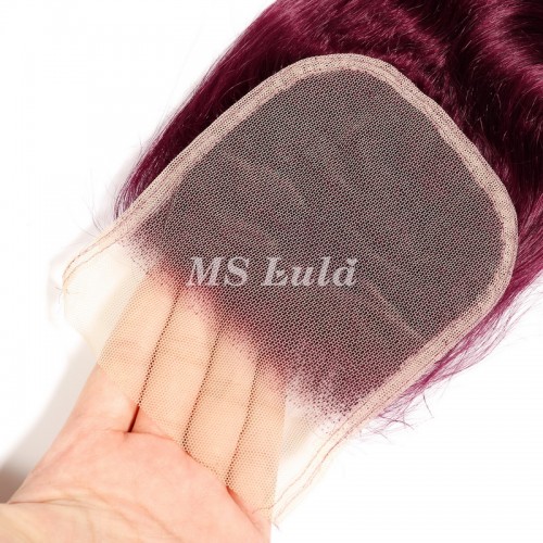Body Wave #99J Virgin Human Hair 4x4 13x4 Transparent Lace Closure/Frontal | Human Hair Wig | Lace Front